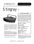 American DJ Stingray User's Manual