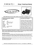 American DJ Spiral Graph User's Manual