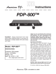American DJ PDP-800 User's Manual