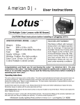 American DJ Lotus User's Manual
