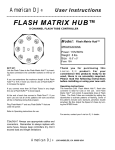 American DJ Flash Matrix Hub User's Manual