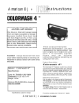 American DJ Colorwash 4 User's Manual
