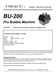 American DJ BU-200 User's Manual