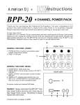 American DJ BPP-20 User's Manual