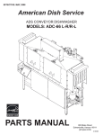 American Dish Service ADC-66 L-R/R-L User's Manual