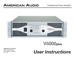 American Audio V 5000 User's Manual