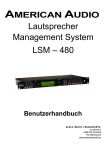 American Audio LSM 480 User's Manual