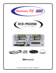 American Audio DCD PRO 250 User's Manual