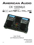 American Audio CK 1000Mp3 User's Manual