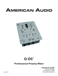 American Audio 4295 User's Manual