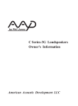 American Acoustic Development C Series-3G User's Manual