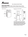 Amana NTW4705EW Dimension Guide