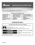 Amana ASD2522VRW User's Manual