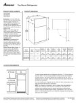 Amana ART104TFDW Dimension Guide