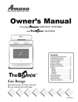 Amana Oven ACF3325A User's Manual