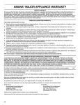 Amana AGR5630BDS Warranty