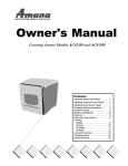 Amana ACS3380 User's Manual