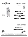 Alto-Shaam ASF-60E User's Manual