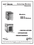 Alto-Shaam 500-E/Deluxe User's Manual