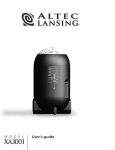Altec Lansing XA3001 User's Manual
