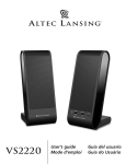 Altec Lansing VS2220 User's Manual