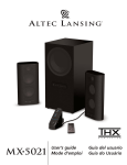 Altec Lansing THX MX5021 User's Manual