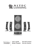 Altec Lansing Speaker 5100 User's Manual