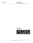 Altec Lansing ADA880 User's Manual