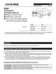 Alpine X009-RAM Installation Manual