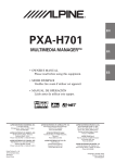 Alpine PXA-H701 User's Manual