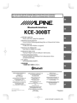 Alpine KCE-300BT User's Manual