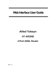 Allied Telesis AT-AR256E User's Manual