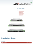Allied Telesis Switch AT-9000/12POE User's Manual