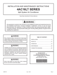 Allied Air Enterprises 4AC16LT User's Manual