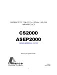 Alliance Laundry Systems CS2000 User's Manual