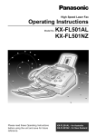 Alice & Law KX-FL501NZ User's Manual