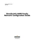 Alcatel-Lucent OmniSwitch Family Network 6600 User's Manual