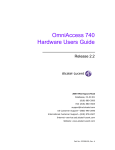Alcatel-Lucent OMNIACCESS 740 User's Manual