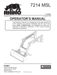 Alamo RHINO 7214 MSL User's Manual