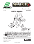 Alamo MACHETE2 02986941P User's Manual