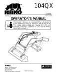 Alamo Loader 104QX User's Manual