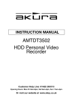 Akura AMTDT3502 User's Manual