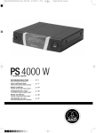 AKG Acoustics PS 4000 W User's Manual