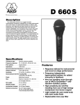 AKG Acoustics D660S User's Manual