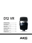 AKG Acoustics D12 VR User's Manual