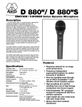 AKG Acoustics D 880MS User's Manual