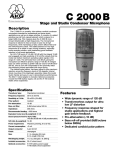 AKG Acoustics C 2000 B User's Manual