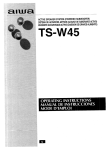 Aiwa TS-W45 User's Manual