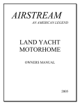 Airstream LAND YACHT MOTORHOME User's Manual