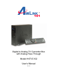 Airlink101 ATVC102 User's Manual